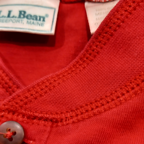 US made L.L.Bean short sleeve Henley shirt Men's M - Picture 10 of 10